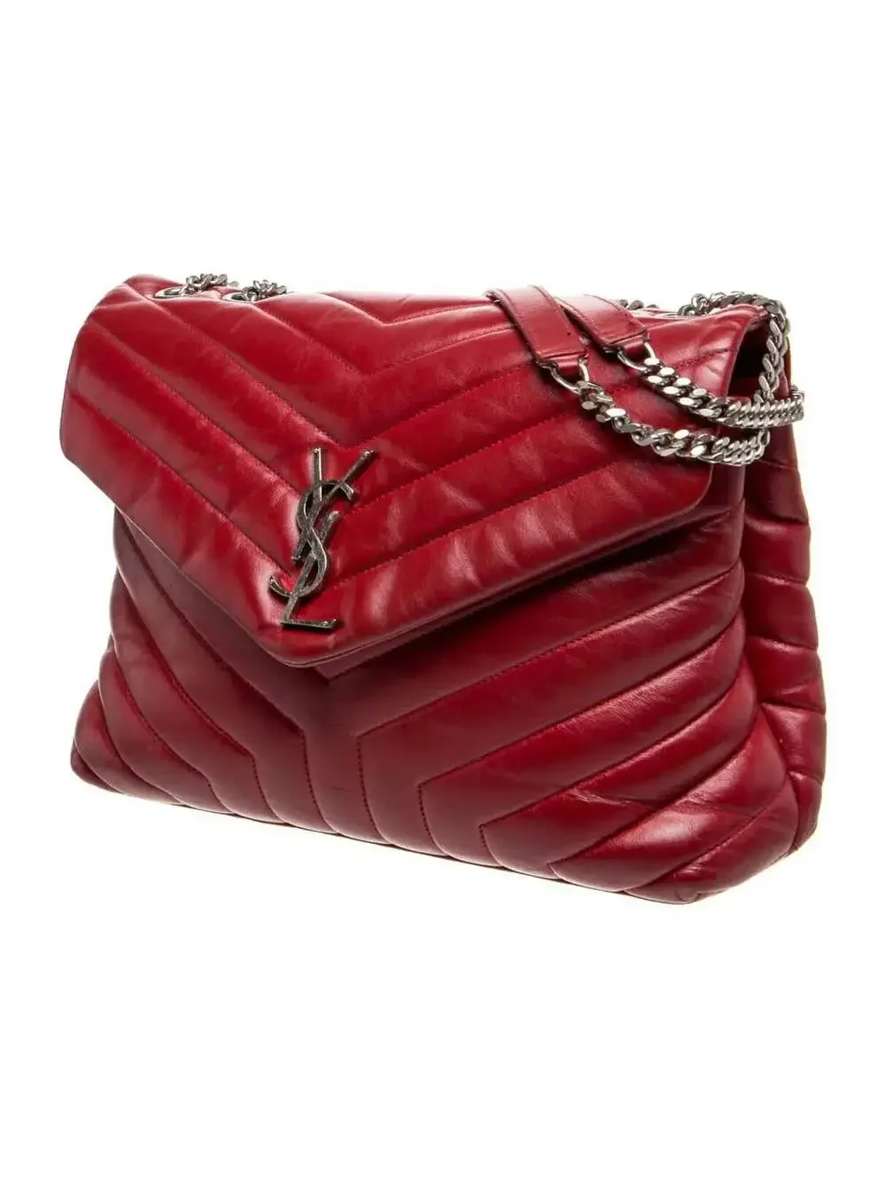 Saint Laurent Calfskin Y Quilted Monogram Medium Loulou